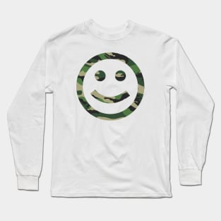 smile icon army Long Sleeve T-Shirt
